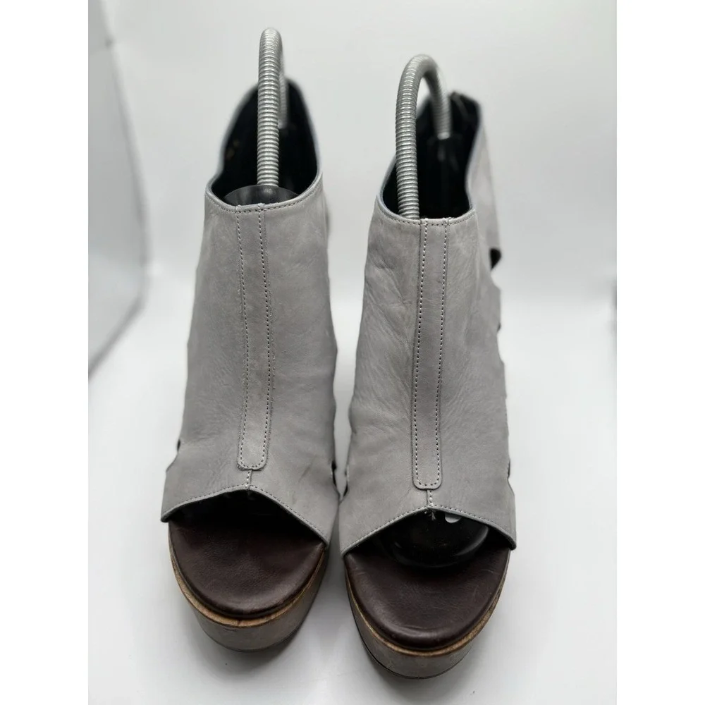 Robert Clergerie Diplo platform‎ Heeled sandals Gray Paris Shoes Size 8
